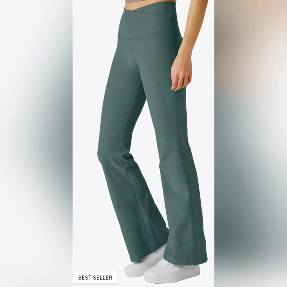 Beyond Yoga Spacedye At Your Leisure Bootcut Pant High Waisted Blue Sz L - Picture 3 of 16